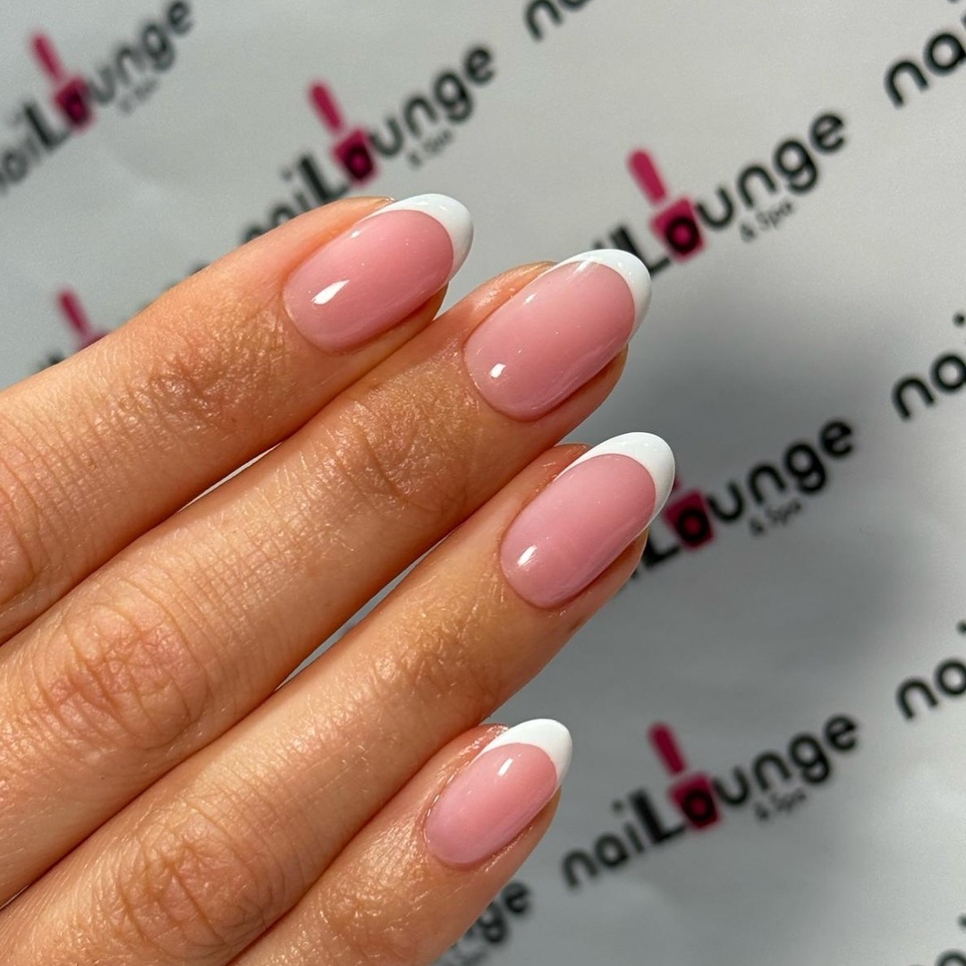 BIAB nails with French finish at Nail Lounge & Spa Brighton